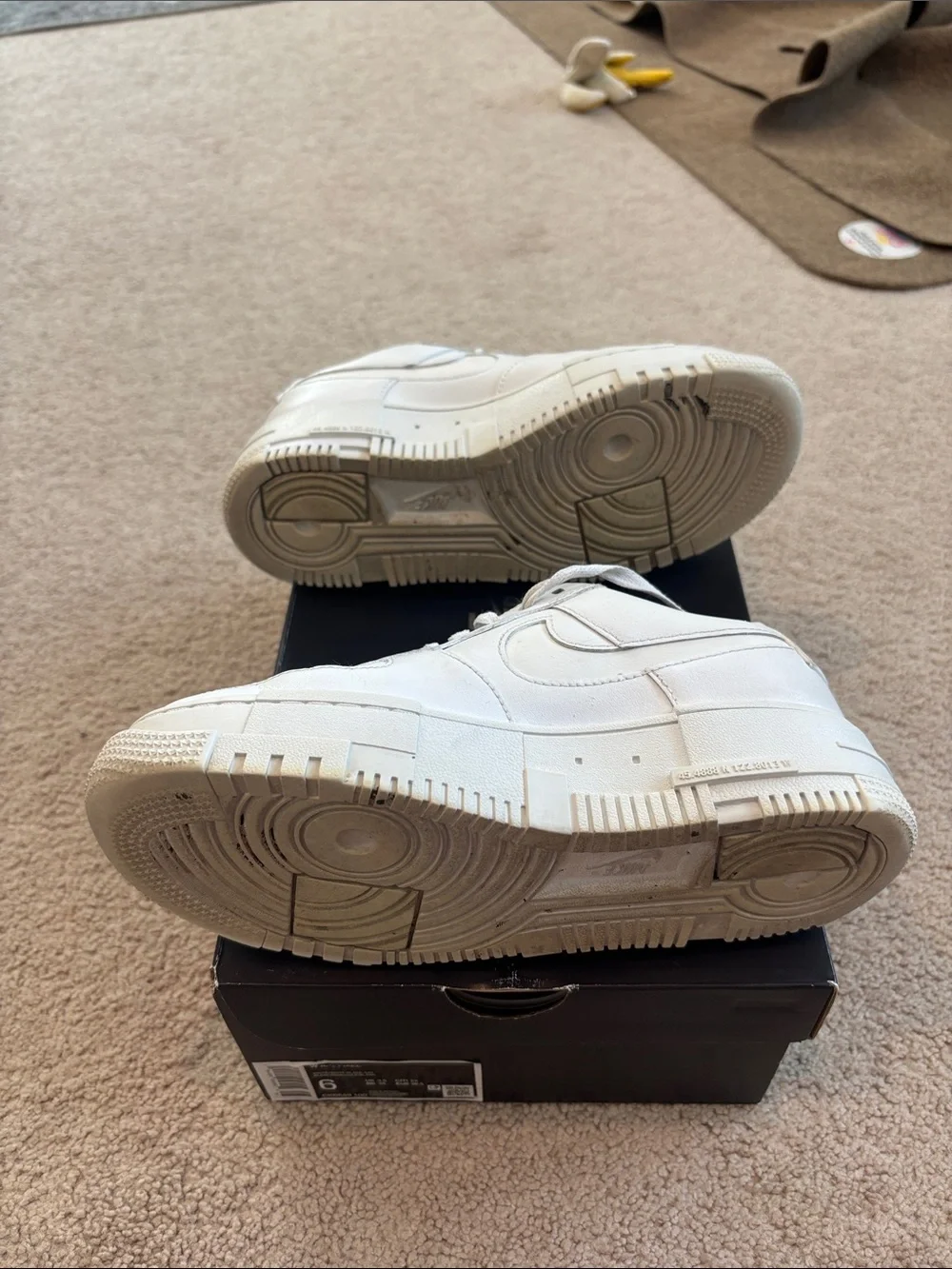 Nike Air Force 1 Pixel All-White Low-Top Sneakers